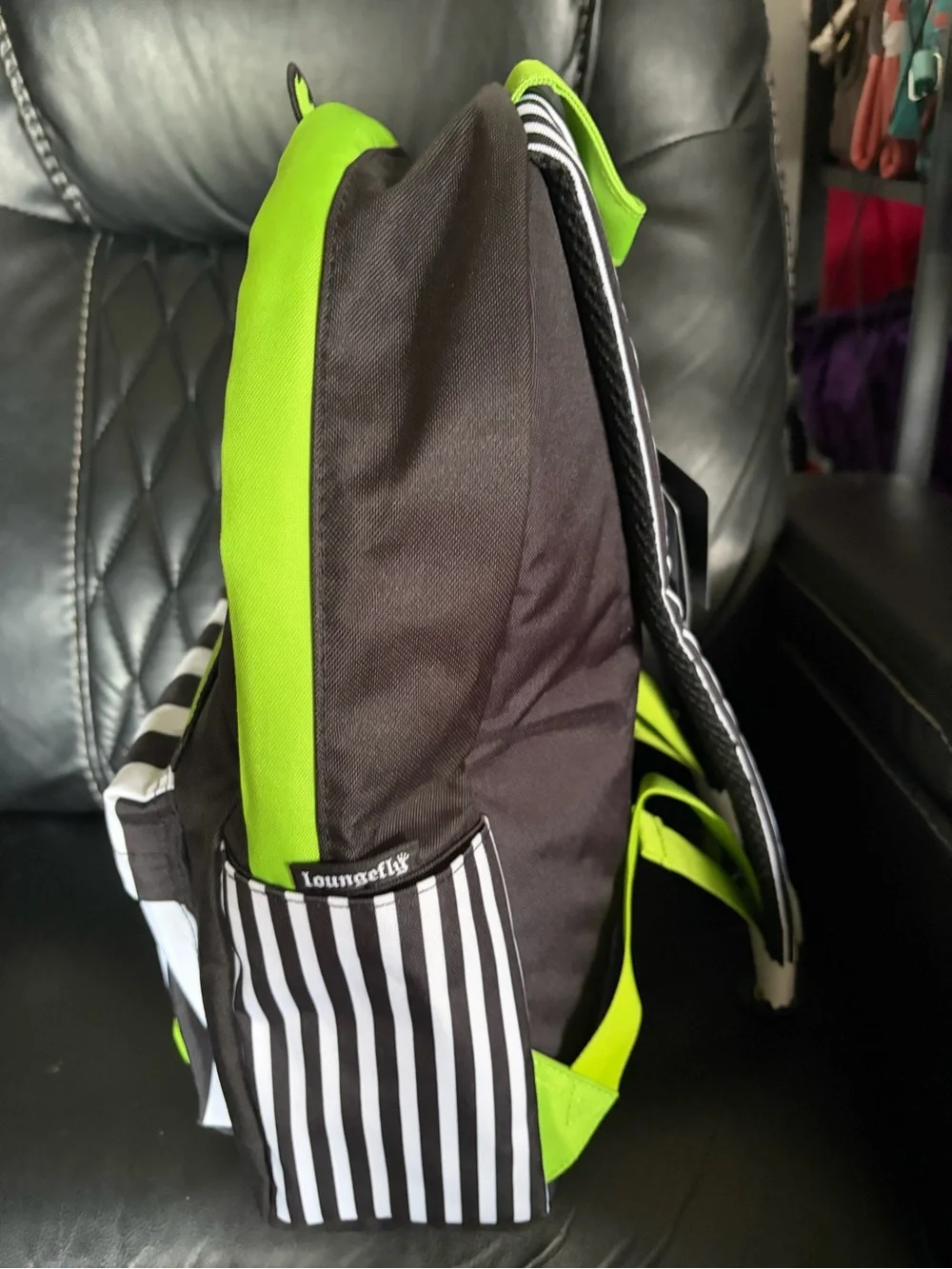 Loungefly Beetlejuice Cosplay Black Green Purple full size Backpack